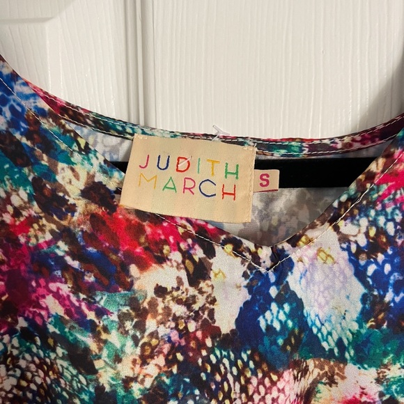 Judith March silk blend rainbow snake skin print tunic top - Picture 3 of 4